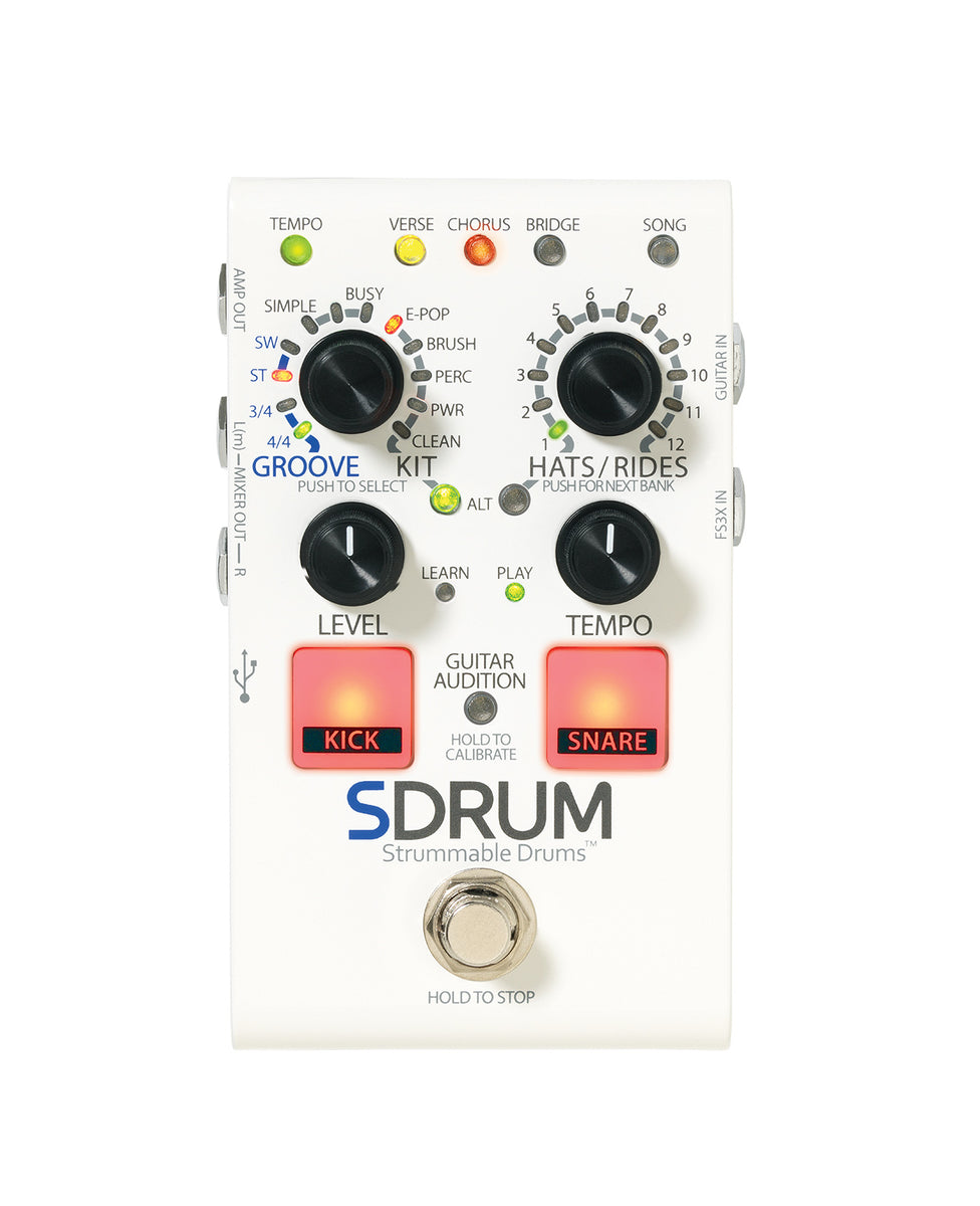 Pedal - Digitech SDRUM Strummable Drum Pedal – The Music Cart