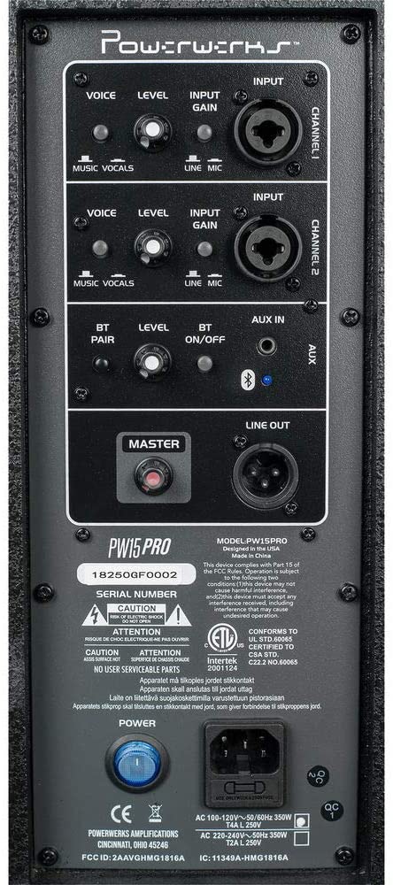 Speakers - Powerwerks 1000W 15" ACTIVE SPEAKER-DISCONTINUED