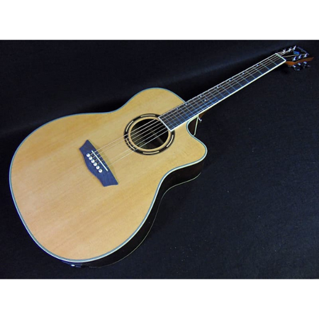 Washburn Guitars Walnut Grand Auditorium with Hard-Shell Case Acoustic-Electric Cutaway