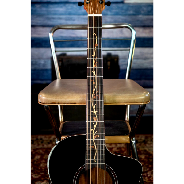 Washburn VITE S9V Bella Tono Studio Cutaway Acoustic Electric Guitar Gloss Charcoal Burst