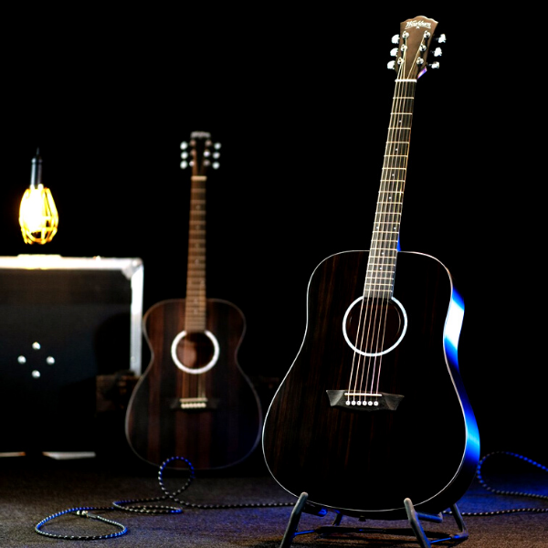 Washburn Traditional Dreadnought Body Acoustic Guitar Deep Forest Ebony D