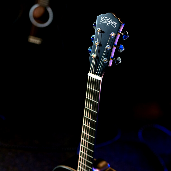 Washburn Traditional Dreadnought Body Acoustic Guitar Deep Forest Ebony D