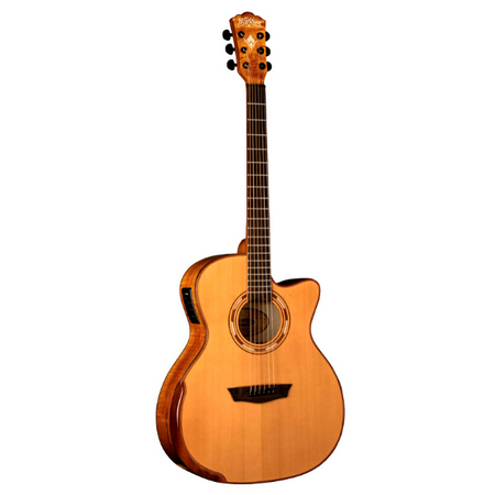 Washburn Comfort Deluxe 66 Auditorium Cutaway Acoustic Electric Grand Guitar