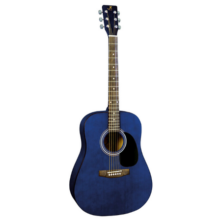 J Reynolds Trans Blue Dreadnought Acoustic Guitar