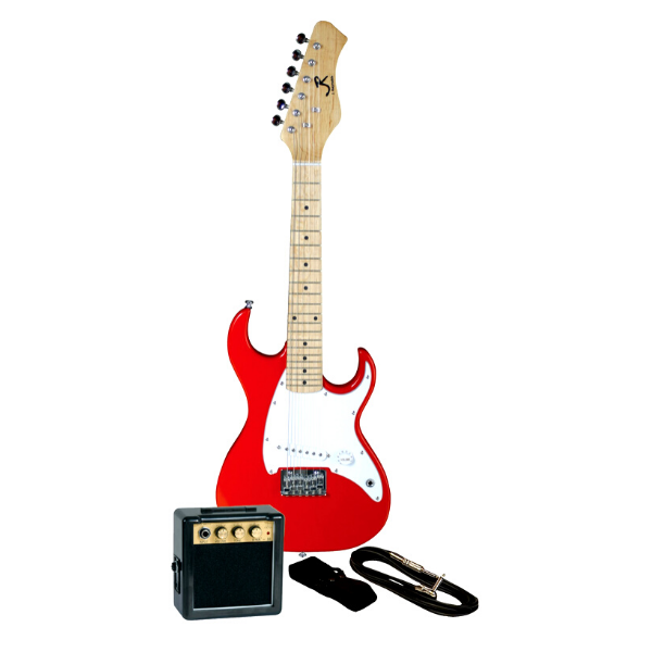 J Reynolds Mini Electric Guitar Pack Red