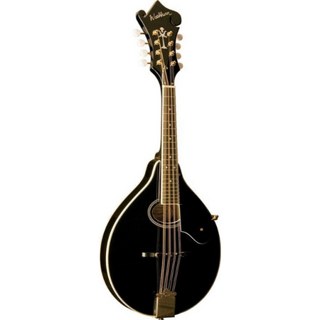 Washburn Guitars Americana Series A Style Mandolin Black with Solid Top