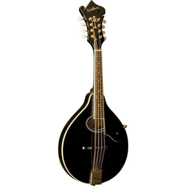 Washburn Guitars Americana Series A Style Mandolin Black with Solid Top