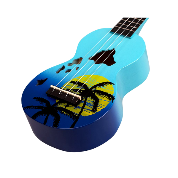 Ukulele - Mahalo Hawaii Soprano Ukulele Blue Burst