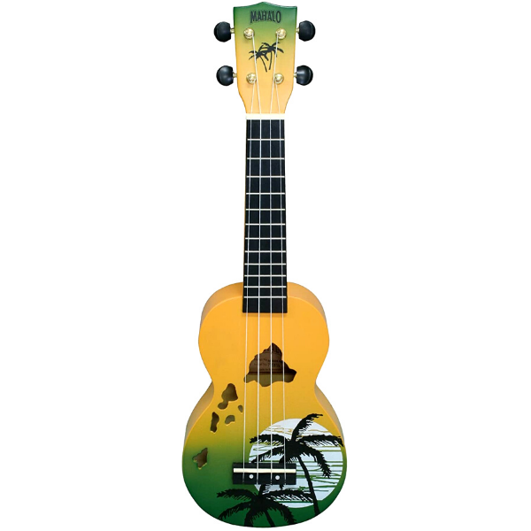 Ukulele - Mahalo Hawaii Soprano Ukulele Green Burst