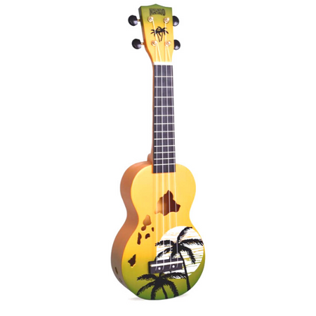 Ukulele - Mahalo Hawaii Soprano Ukulele Green Burst