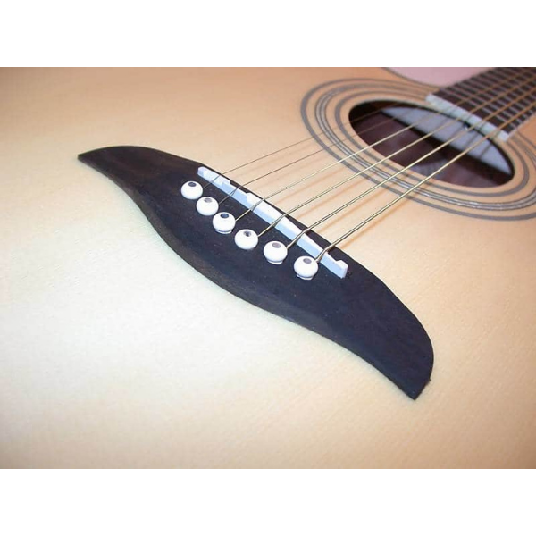 Oscar Schmidt Folk Left-Handed Cutaway Acoustic Electric Guitar. Natural Spruce