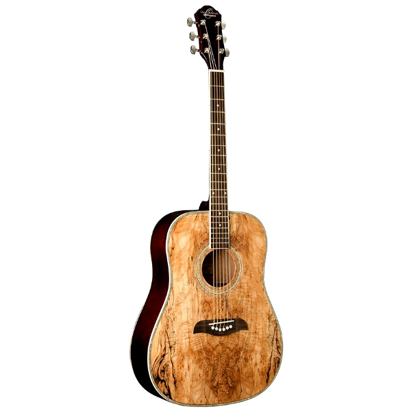 Oscar Schmidt - OG1SM-R 3/4 Sized Dreadnought Acoustic Guitar. Spalted Maple
