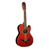 Mexican Guitar - Oscar Schmidt Acoustic Electric Bajo Quinto Trans Red