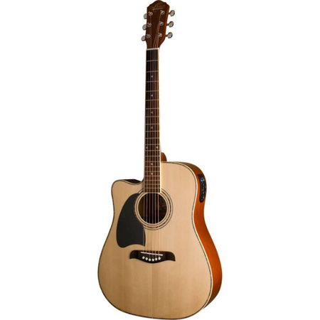 Oscar Schmidt Cutaway Dreadnought Acoustic Electric Left-Handed Guitar Natural Spruce
