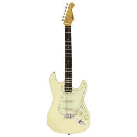 ARIA MODERN CLASSIC STRAT STYLE IN VINTAGE WHITE