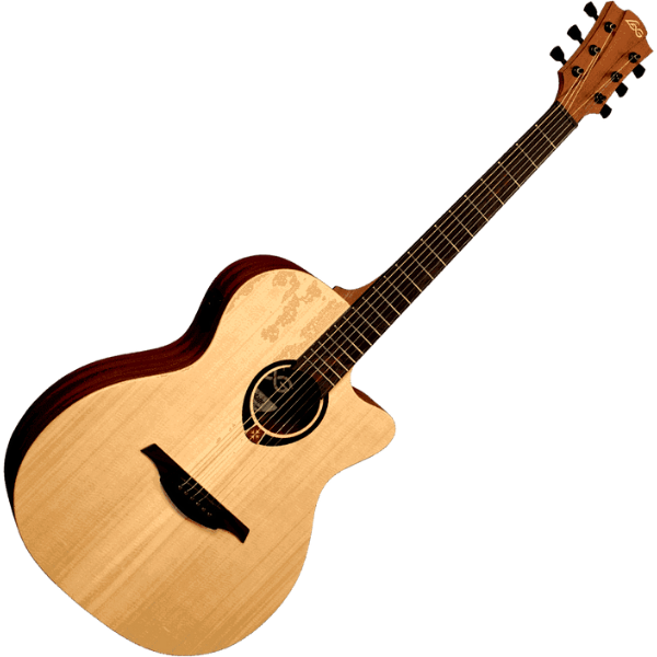 LAG Tramontane Auditorium Cutaway Acoustic-Electric Guitar