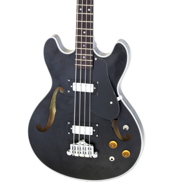 ARIA PRO II HOLLOW BODY ELECTRI BASS STAINED BLACK