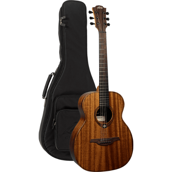 LAG Tramontane Travel Guitar Khaya Acoustic Natural w/Bag