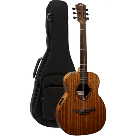 LAG Tramontane Travel Guitar Khaya A/E Natural w/Bag