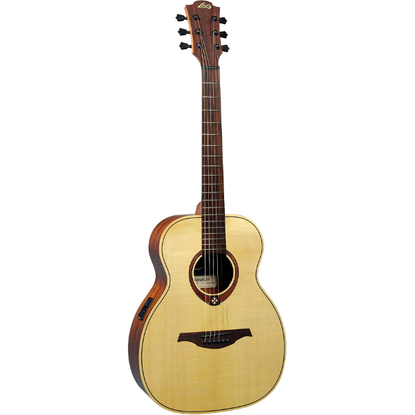 LAG Tramontane Travel Guitar Spruce Acoustic Natural w/Bag