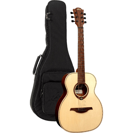 LAG Tramontane Travel Guitar Spruce A/E Natural w/Bag