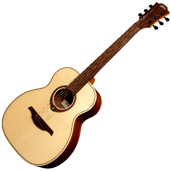 LAG Tramontane Travel Guitar Spruce A/E Natural w/Bag