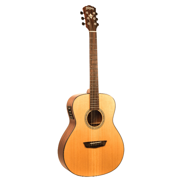 Washburn WLO100SWEK-D Woodline Solidwood Series Orchestra  Cutaway Acoustic-Electric Guitar